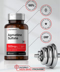 Agmatine Sulfate Capsules 1500Mg | 60 Pills | Pharmaceutical Grade | Non-Gmo, Gluten Free Supplement | By Horbaach
