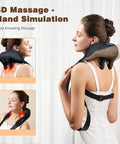 Cordless Neck Massager With Heat, 4D Deep Tissue Kneading Massage, Shiatsu Neck And Shoulder Massage Pillow For Neck, Traps, Back And Leg Pain Relief, Gifts