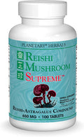 Planetary Herbals Reishi Mushroom Supreme Tablets, 650 mg, 100 Count