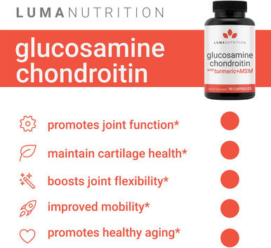 Glucosamine Chondroitin MSM - Turmeric, Boswellia - Premium Joint Supplement - Joint Support - Joint Supplements for Men and Women - Joint Health - 90 Capsules