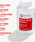 Ortho Multi Greens Iron-Free 180 vcaps by Protocol For Life Balance