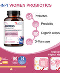 Probiotics-For-Women, Probiotics And Prebiotics, Cranberry And D-Mannose, 50-Billion-Cfus, Organic Probiotics For Digestive Healt