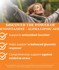 DoctorS Best Benfotiamine + Alpha Lipoic Acid (Ala) Nutritional Supplement Support For Glycemic Balance and Metabolic Response Benfotiamine 150 Mg and AlphaLipoic Acid 300 Mg Capsules 60 Veg Caps