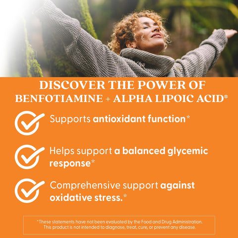 DoctorS Best Benfotiamine + Alpha Lipoic Acid (Ala) Nutritional Supplement Support For Glycemic Balance and Metabolic Response Benfotiamine 150 Mg and AlphaLipoic Acid 300 Mg Capsules 60 Veg Caps