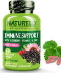 NATURELO Immune Support Ãƒâ€šÃ¢â‚¬â€œ Vitamin C, Elderberry, Zinc, Echinacea Ãƒâ€šÃ¢â‚¬â€œ Natural Immunity Boost w/ Antioxidant, Herbal & Mineral Defense - 60 Vegan Capsules