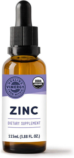 Vimergy Organic Liquid Zinc, 57 Servings Alcohol Free Zinc Sulfate Supports Immune Health & Metabolism Antioxidant Gluten-Free, Non-GMO, Kosher, Vegan & Paleo Friendly (115 ml)