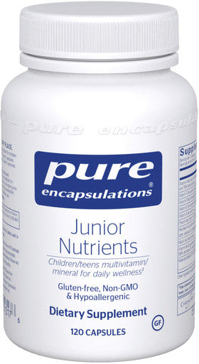 Pure Encapsulations Junior Nutrients | Multivitamin and Mineral Supplement Without Iron for Children Ages 4 and Up | 120 Capsules