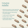 True Grace Mushroom Reishi Daily Balance & Longevity- 120 Count Capsules - Organic
