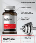 Caffeine Pills 200mg | with Green Tea | 300 Tablets | Vegetarian, Non-GMO & Gluten Free | by Horbaach
