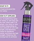 John Frieda Frizz Ease 3-Day Flat Iron Spray Heat-Activated Straightening Spray To Block Out Frizz With Keratin Protein 3.5 Ounce (Pack Of 6)