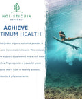 Blue Spirulina Powder by Holistic Bin | Organic Blue Green Algae Powder for Supplements, Smoothies, & Baked Goods | Rich Source of Vegan Protein, Vitamins, & Phytonutrients (50 Grams)