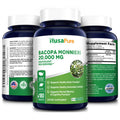 NusaPure Bacopa Leaf Monnieri Extract 20,000 mg 180 Tablets (Extract 20:1, Non-GMO & )