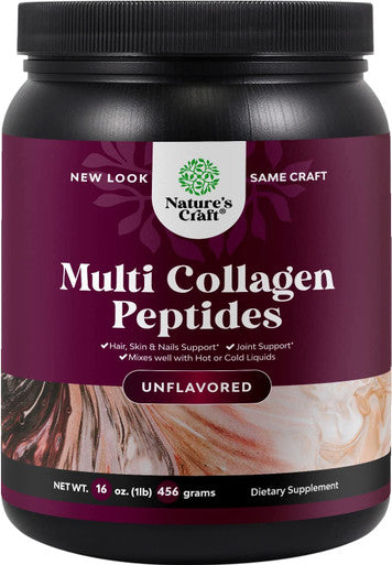 Multi Collagen Protein Powder for Women and Men - Keto Hydrolyzed Collagen Peptides 45 Servings Hair Skin and Nails Vitamins - Unflavored Bovine Collagen Type 1 and 3 for Bone and Joint Support