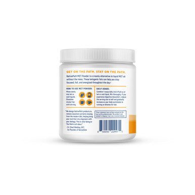 NativePath MCT Oil Powder Supplement - Unflavored MCT Powder with Keto-Friendly C8 MCTs Free of Dairy Gluten and GMOs 25 Servings