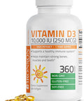Bronson Vitamin D3 10,000 Iu (250 Mcg) High Potency - Supports Healthy Immune System, Strong Bones, Muscles & Teeth - Non Gmo, 360 Softgels (1 Year Supply)