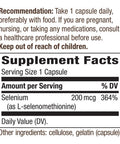 Nature's Way Selenium 200 mcg 100 Capsules