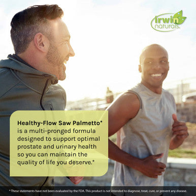Irwin Naturals Healthy Flow Saw Palmetto With Zinc, Beta Sitosterols, Turmeric, Stinging Nettle & Pumpkin Seed - Promotes Healthy Prostate & Urinary Flow - Antioxidant Support - 60 Liquid Softgels