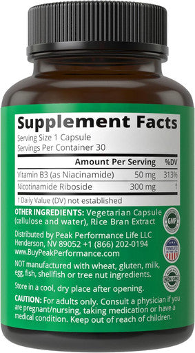 Nicotinamide Riboside Nr Supplement Nmn Alternative Nad Supplement + Niacinamide For Nad+ Levels As We Age Third Party Tested Non Gmo Gluten Free Vegan Nr Vitamin Supplements For Women And Men 30 Capsules