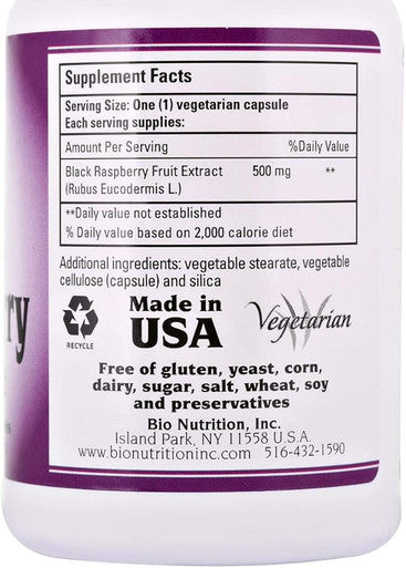 Bio Nutrition, Black Raspberry Fruit Extract, 60 vegicaps