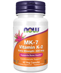 NOW Supplements, Vitamin K2 (MK-7) 300 mcg Extra Strength 60 Veg Capsules