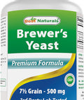 Best Naturals Brewers Yeast 500mg 240 Tablets (1000mg Serving) - 3rd Party Lab Tested for Quality & Purity