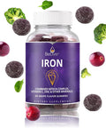 Belive Iron Gummies - Multivitamin With Iron, Vitamins & Zinc For Blood Oxygen - Grape Flavor, Vegan Supplement For Women, Men & Kids