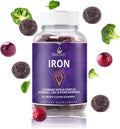 Belive Iron Gummies - Multivitamin With Iron, Vitamins & Zinc For Blood Oxygen - Grape Flavor, Vegan Supplement For Women, Men & Kids
