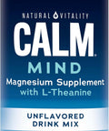 Natural Vitality Calm Mind Magnesium Citrate + LTheanine Powder Supports a Healthy Response to Stress Gluten and Vegetarian Honey Chamomile 12 oz.