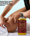 MAJESTIC PURE Cellulite Hot Cream (9 oz), Cellulite Massage Oil (8 oz), and Coffee Scrub (10 oz) Bundle