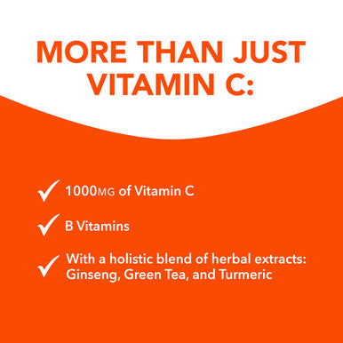 Vicks Super C Energize and Replenish* Daytime Daily Supplement with Vitamin C, B Vitamins Plus a Blend of Herbal Extracts, Coated to be Easy to Swallow, from The Makers of Vicks, 28ct