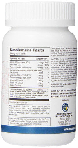 Amazing Herbs Metabozest Ef Weight Loss/Energy Tablets - All-Natural, Advanced Thermogenic Weight Loss And Energy Formula - 90 Count (Pack Of 1)