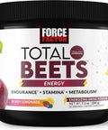 Force Factor Total Beets Beet Root Powder with Energy NO3-T Nitrates to Support Circulation Blood Pressure Blood Flow and Stamina - Plus Green Tea Extract. A Superfood Supplement 30 Servings