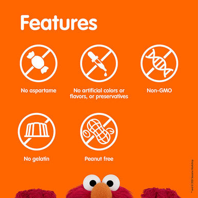 Sesame Street Omega 3 Gummies for Kids 2 88 mg Total Fish Oil per Gummy 4 Month Supply No Fishy Aftertaste of Dairy Gelatin Peanut Gluten Brain Eye Support 120 Gummies with EPA DHA