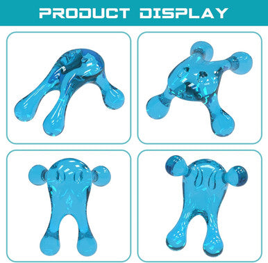 Palm Massage Tool - Easier Grip Handheld Massage Tool, Four Point Massage Tool, For Deep Tissue Pain Relief (Blue)