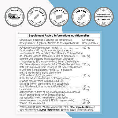 Supersmart Stem Cells Activator Natural Formula Stimultes Stem Cells Fucoidan Extract Boost Immune System Anti Aging Supplement NonGMO Gluten Free 120 Vegetarian Capsules