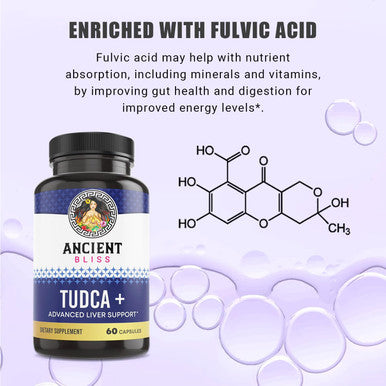 Tudca 500Mg, 60 Capsules (Tauroursodeoxycholic Acid)- Bile Salts Liver Support Supplement, Natural Bitter Taste- Vegan Friendly, Non Gmo, Gluten Capsules By Ancient Bliss