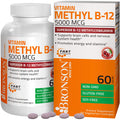 Bronson Methyl B12 5000 Mcg Vitamin B12 Methylcobalamin Energy & Brain Support 60 Lozenges