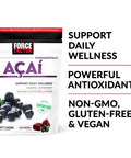 Force Factor Soft Chews for Immune Support, Oxidative Defense, & Superfood & Antioxidants Supplement, Non-GMO, Gluten-Free, & Vegan, Berry Flavor, 90 Soft Chews, 3 Packs, 18 Ounces