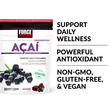 Force Factor Soft Chews for Immune Support, Oxidative Defense, & Superfood & Antioxidants Supplement, Non-GMO, Gluten-Free, & Vegan, Berry Flavor, 90 Soft Chews, 3 Packs, 18 Ounces