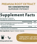 TRIBE ORGANICS Vegan Ashwagandha KSM 66 Pure Organic Root Powder Extract Ayurvedic Supplement 90 Capsules