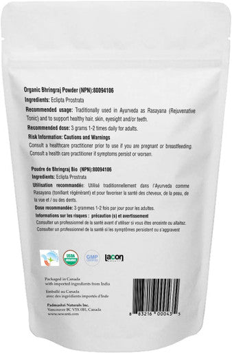 Sewanti Organic Bhringraj Powder (npn):80094106 200 gram