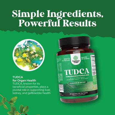 Advanced TUDCA Liver Support Supplement - Extra Strength TUDCA 500mg Bile Salts for Gallbladder Liver and Kidney Support - Liver and Gallbladder Cleanse Tauro Ursodeoxycholic Acid TUDCA Supplement