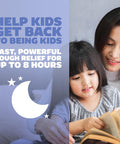 Genexa Kids' Nighttime Cough Medicine | Long-Acting Children s Liquid Cough Suppressant and Temporary Relief for Runny Nose and Sneezing for Kids 6+ | Delicious Organic Blueberry Flavor | 4 Fl Oz