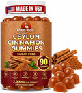 Flamingo Supplements Sugar Free Ceylon Cinnamon Gummies Sugar Regulation Neuroprotective- Supplement with Chromium and Cinnamon Bark- Alternative to Cinnamon Capsules - 90 Chews