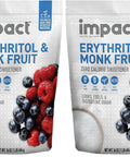 Impact White Monk Fruit & Erythritol Sweetener Blend - Gluten Free, Zero Calories, Net Carbs, Keto, Vegan, Non-GMO - 1 is to 1 Sugar Substitute - 1lb (Pack of 2)