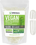Xprs Nutra Size 3 Empty Capsules - 100 Count Clear Empty Vegan Capsules - Vegetarian Empty Pill Capsules - DIY Vegetable Capsule Filling - Veggie Pill Capsules Empty Caps