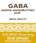 Enzymatic Therapy GABA Gamma Aminobutyric Acid 250 mg 60 VCaps
