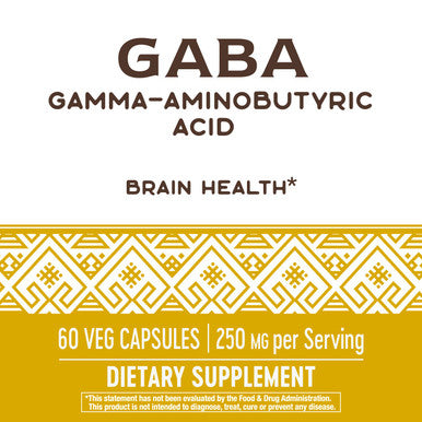 Enzymatic Therapy GABA Gamma Aminobutyric Acid 250 mg 60 VCaps