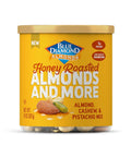 Blue Diamond Almonds Mixed Nuts Roasted Sea Salt Deluxe Snack Nuts Almonds Pistachios and Cashews 14oz. Can (Pack of 1)