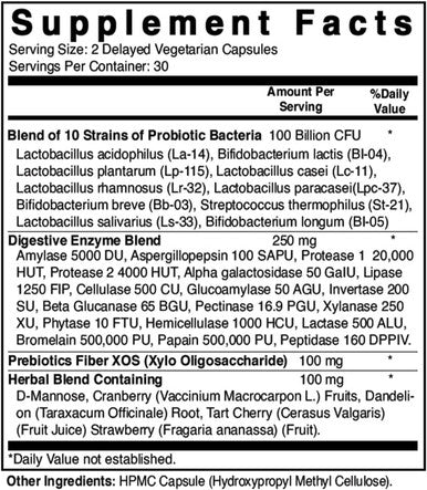 Best Naturals Probiotics for Women 100 Billion CFU - 10 Strains + Prebiotics Fiber + Digestive Enzyme Blend + Women's Health Herbal Blend - Immune Digestive & Gut Health - 60 Deleyaed Capsules